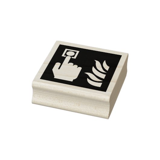 Brandalarm Button veiligheidsbord Rubberstempel (Stempel)