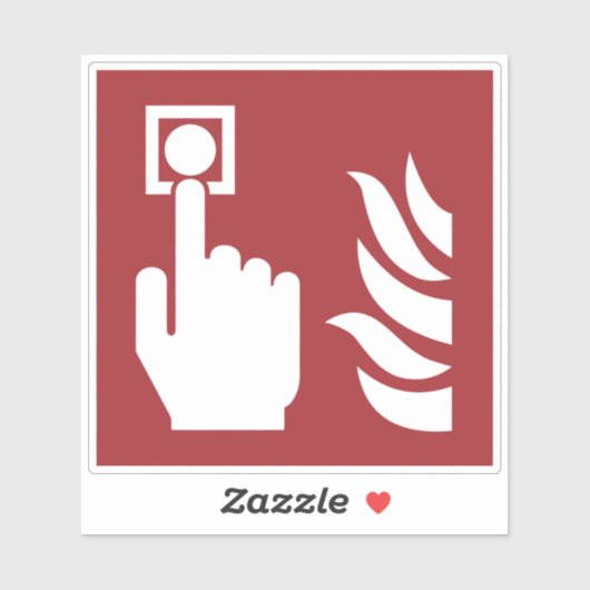 Brandalarm Button veiligheidsbord Sticker (Vel)