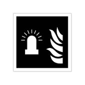 Brandalarm Knipperend Licht Veiligheidsteken Rubberstempel (Afrduk)