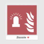 Brandalarm Knipperend Licht Veiligheidsteken Sticker (Vel)