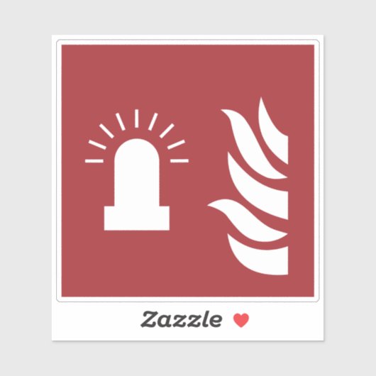 Brandalarm Knipperend Licht Veiligheidsteken Sticker (Vel)