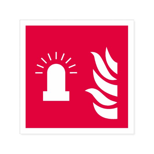 Brandalarm Knipperend Licht Veiligheidsteken Zelfinktende Stempel (Design)