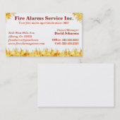 Brandalarminstallatie, blusapparaat visitekaartje (Voorkant / Achterkant)