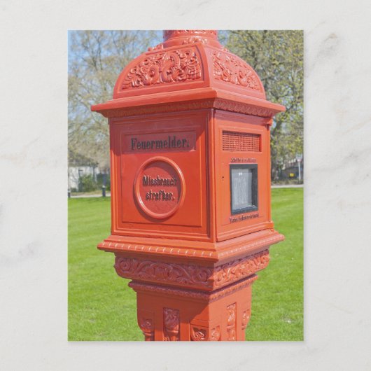 Brandalarmkastje Briefkaart (Voorkant)