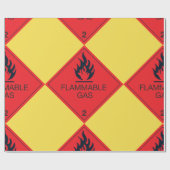 Brandbaar gas Veiligheidslabel Waarschuwingsbord v Cadeaupapier (Vlak)