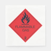 Brandbaar gas Veiligheidslabel Waarschuwingsbord v Servet (Voorkant)