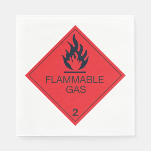 Brandbaar gas Veiligheidslabel Waarschuwingsbord v Servet (Voorkant)