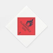 Brandbaar gas Veiligheidslabel Waarschuwingsbord v Servet (Hoek)