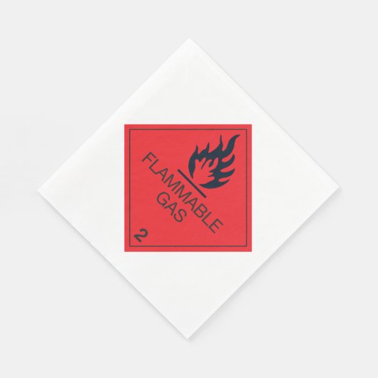Brandbaar gas Veiligheidslabel Waarschuwingsbord v Servet (Hoek)