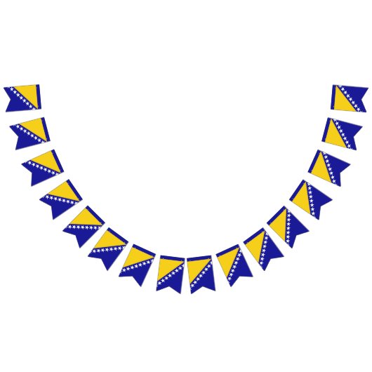 Brandbanner onder de vlag van Bosnië en Herzegovin Vlaggetjes (Alle)