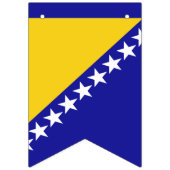 Brandbanner onder de vlag van Bosnië en Herzegovin Vlaggetjes (Eerste vlag)