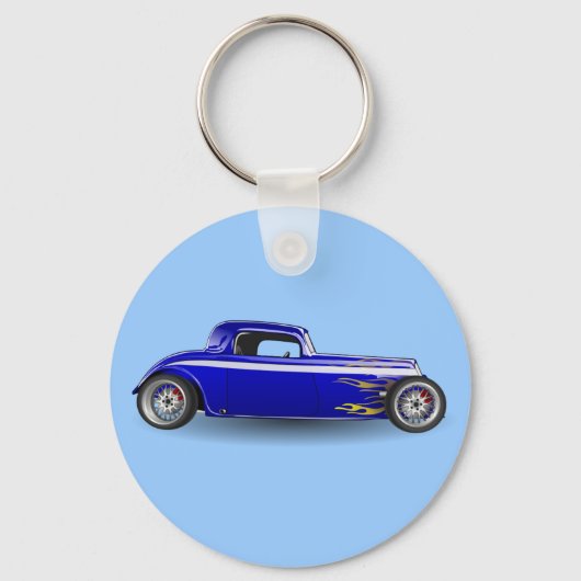 Brandbare hotrod sleutelhanger (Voorkant)