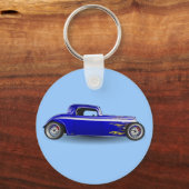 Brandbare hotrod sleutelhanger (Voorkant)