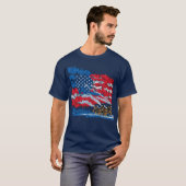 Brandbestrijding Amerikaanse vlag Patriottische Co T-shirt (Voorkant volledig)