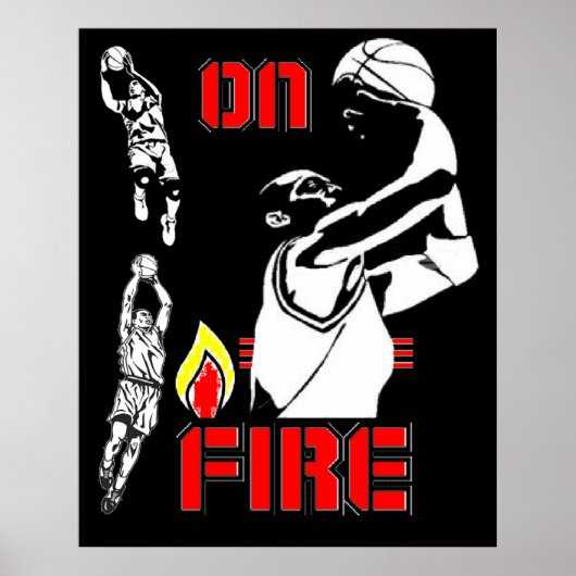 Brandbestrijding - Basketball - poster (Voorkant)