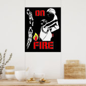 Brandbestrijding - Basketball - poster (Keuken)