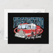 Brandbestrijding is in mijn bloed briefkaart (Voorkant / Achterkant)