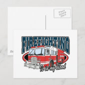 Brandbestrijding is in mijn bloed briefkaart (Voorkant / Achterkant)
