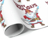 Brandbestrijding Kerstman Kerstman Brandweerman Cadeaupapier (Rol Hoek)