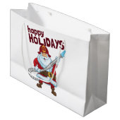 Brandbestrijding Kerstman Kerstman Brandweerman Groot Cadeauzakje (Voorkant Gekanteld)