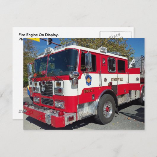 Brandbestrijding op beeldscherm briefkaart (Voorkant / Achterkant)