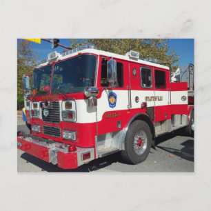 Brandbestrijding op beeldscherm briefkaart