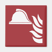 brandbestrijdingshelm veiligheidsbord magneet (Voorkant)