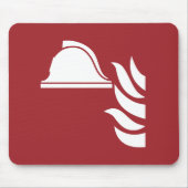 brandbestrijdingshelm veiligheidsbord muismat (Voorkant)