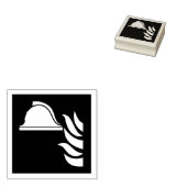 brandbestrijdingshelm veiligheidsbord rubberstempel (Gestempeld)