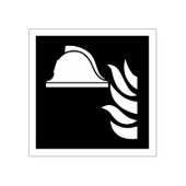 brandbestrijdingshelm veiligheidsbord rubberstempel (Afrduk)