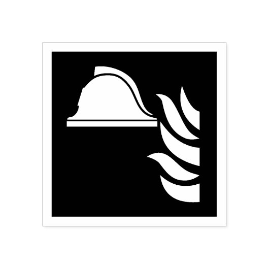 brandbestrijdingshelm veiligheidsbord rubberstempel (Afrduk)