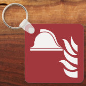 brandbestrijdingshelm veiligheidsbord sleutelhanger (Voorkant)