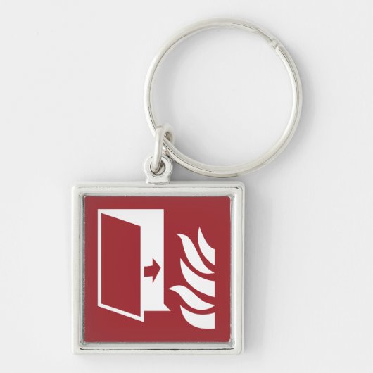 Brandbeveiliging Deur Veiligheid Teken Sleutelhanger (Voorkant)