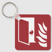 Brandbeveiliging Deur Veiligheid Teken Sleutelhanger (Voorkant)