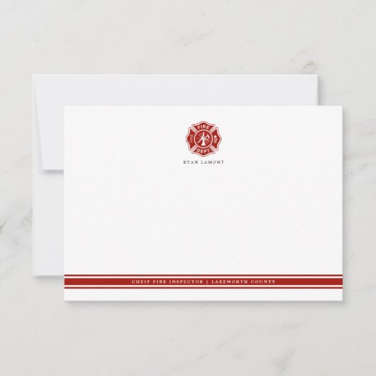 Brandbeveiliging | Maltees kruis Notitiekaartje (Voorkant)