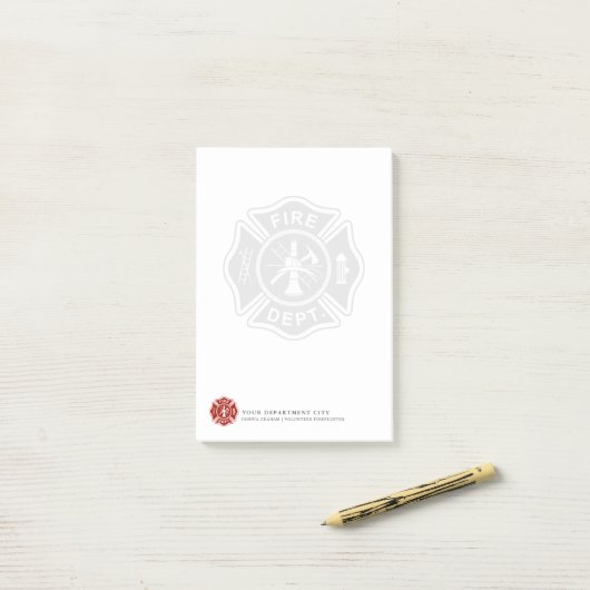 Brandbeveiliging | Maltees kruis Post-it® Notes (Op bureau)