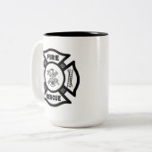 Brandbeveiliging Tweekleurige Koffiemok (Voorkant links)