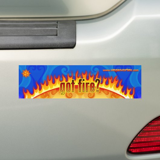 brandblauwe sticker (Op auto)