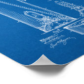 Brandblusapparaat - Blauwdruk Poster (Hoek)