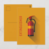 brandblusapparaat briefkaart (Voorkant / Achterkant)