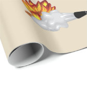 Brandblusapparaat dat brandglanzende omhulling uit cadeaupapier (Rol Hoek)