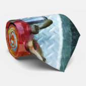 Brandblusapparaat op brandwagen stropdas (Opgerold)