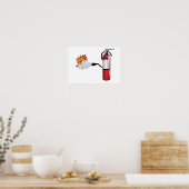 Brandblusapparaat Uitsluiten Poster (Keuken)
