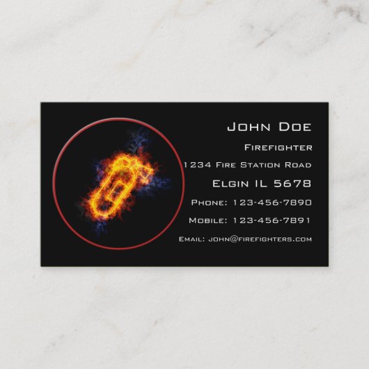 Brandblusapparaat Visitekaartje (Voorkant)