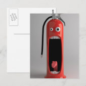 Brandblusapparaat voor beveiligingsonderzoek briefkaart (Voorkant / Achterkant)