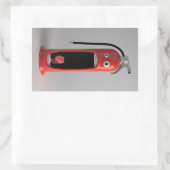 Brandblusapparaat voor beveiligingsonderzoek rechthoekige sticker (Tas)