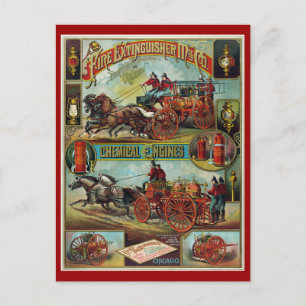 Brandblusapparaten en chemische motoren briefkaart