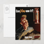  brandblusapparaten uit de Tweede Wereldoorlog Briefkaart (Voorkant / Achterkant)