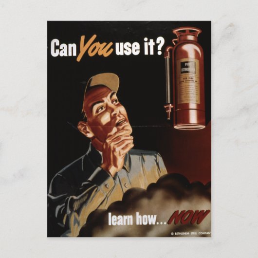  brandblusapparaten uit de Tweede Wereldoorlog Briefkaart (Voorkant)