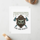 Brandblusbriefkaart Notitiekaartje (Voorkant / Achterkant in situ)